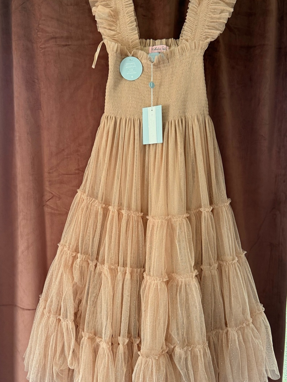 Hill House NWT Collectors Edition 2023 Nap Dress - Blush Glitter Tulle, Small - Picture 4 of 7